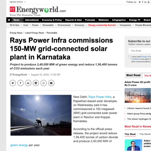 Rays-Power-Infra-commissions-150-MW-grid-connected-solar-plant-in-Karnataka-Energy-News-ET-EnergyWorld